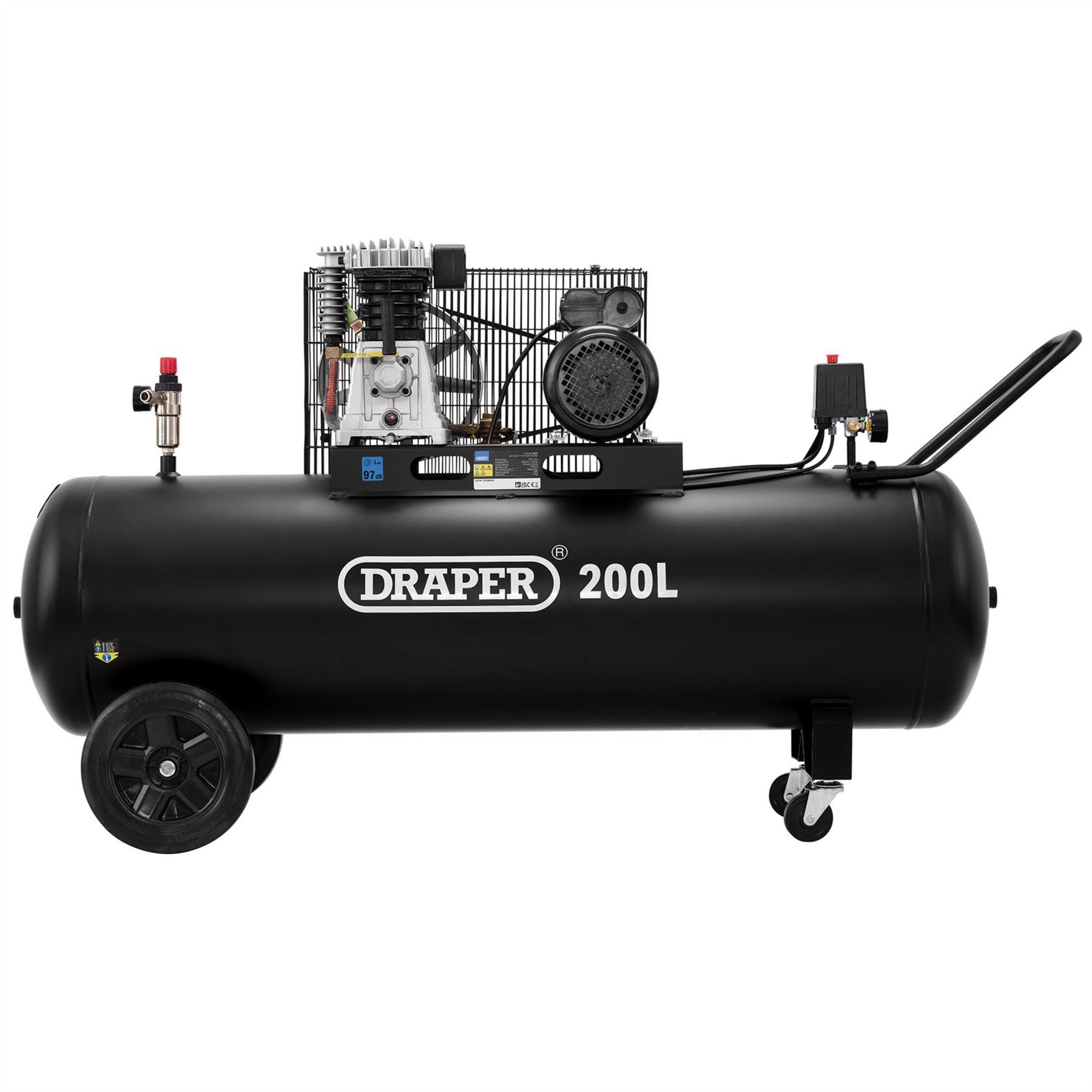 Draper 55315 200L Belt-Driven Air Compressor 2.2kW/3hp&nbsp; Draper