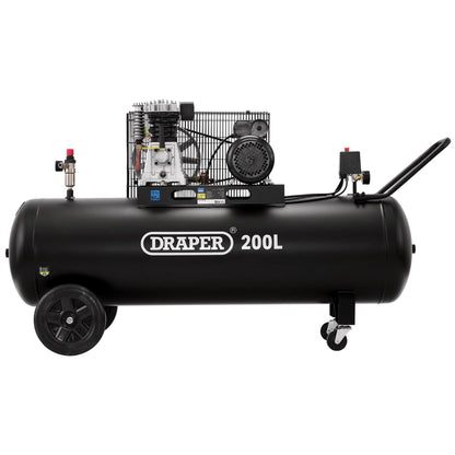 Draper 55315 200L Belt-Driven Air Compressor 2.2kW/3hp&nbsp; Draper