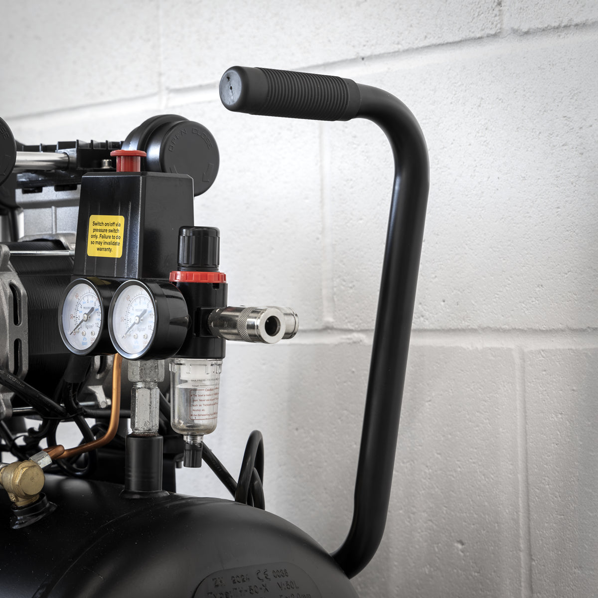 Sealey SAC5001S 50L Low Noise Oil Free Direct Drive Air Compressor 2 x 2hp Sealey