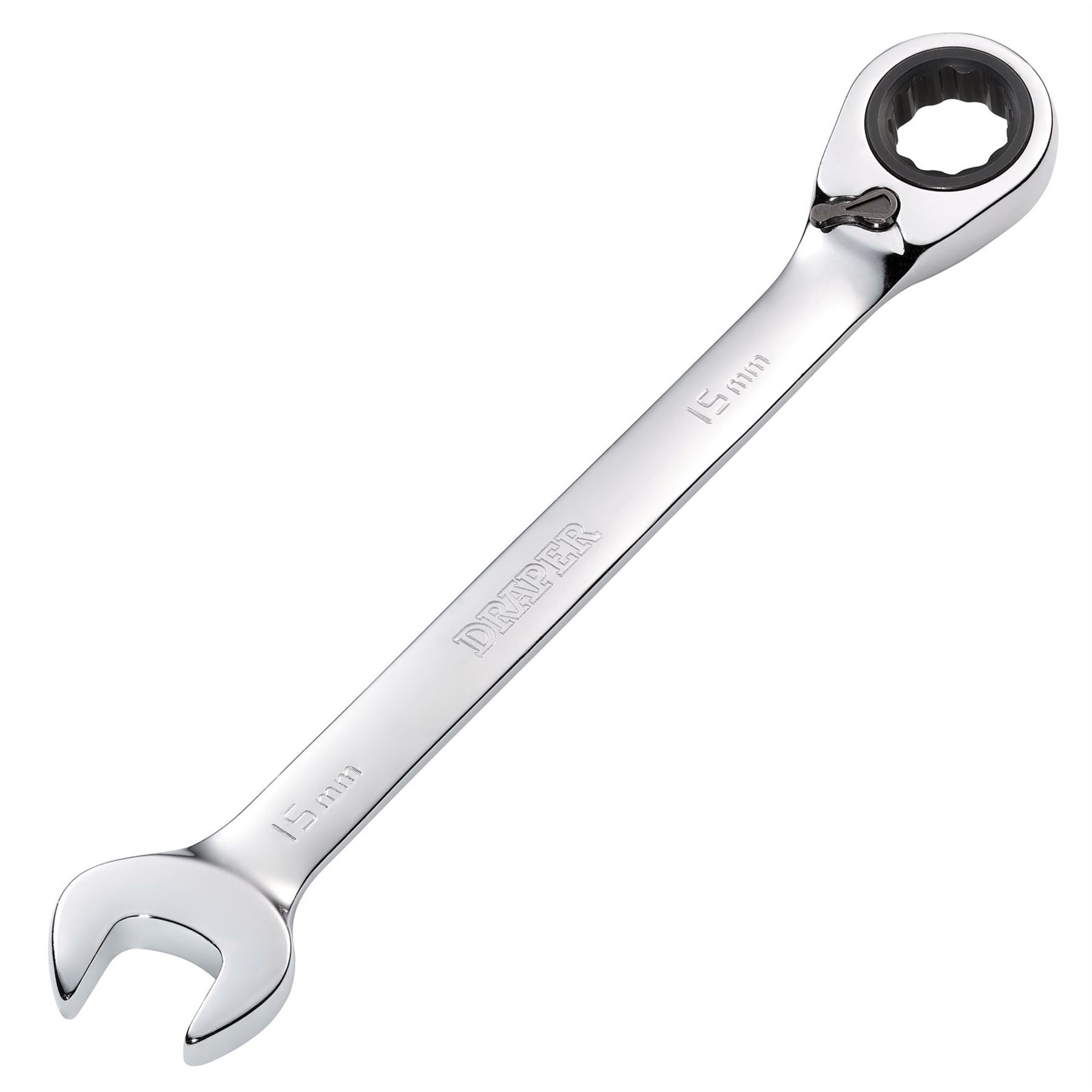 Draper 52003 HI-TORQ® Metric Reversible Ratcheting Combination Spanner 15mm Draper