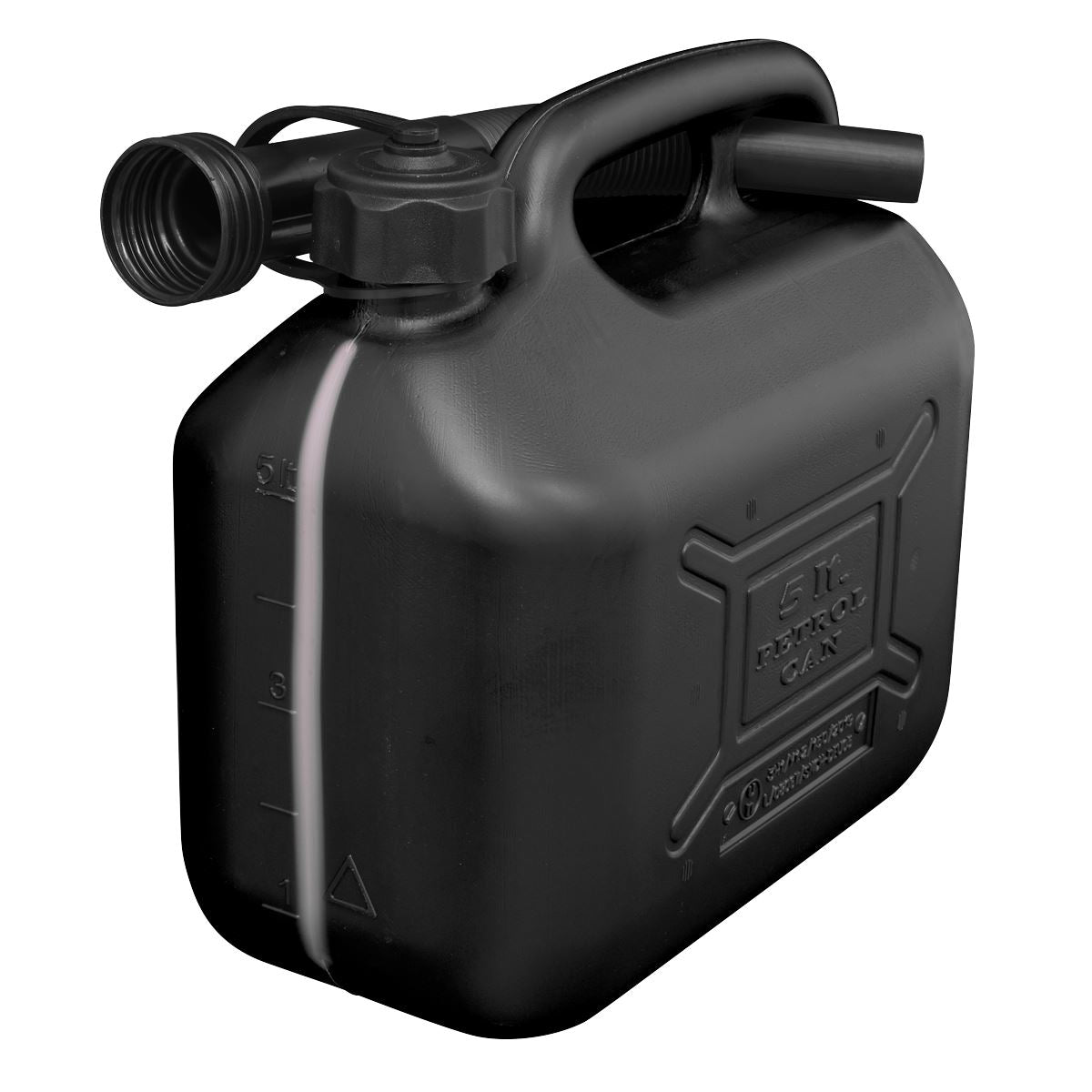 Sealey JC5B Fuel Can 5L - Black Sealey