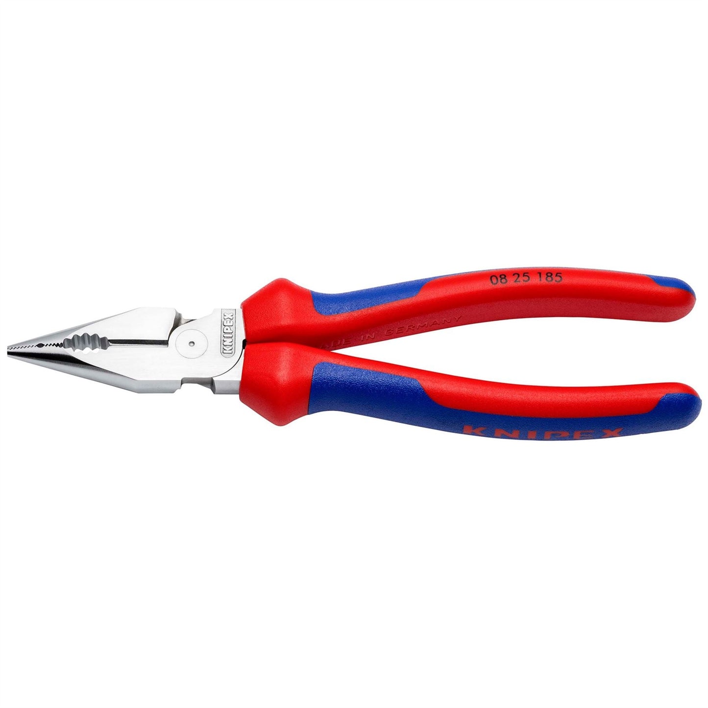Knipex 13181 08 25 185 SB Needle-Nose Combination Pliers with multi-component grips chrome-plated 185mm Draper