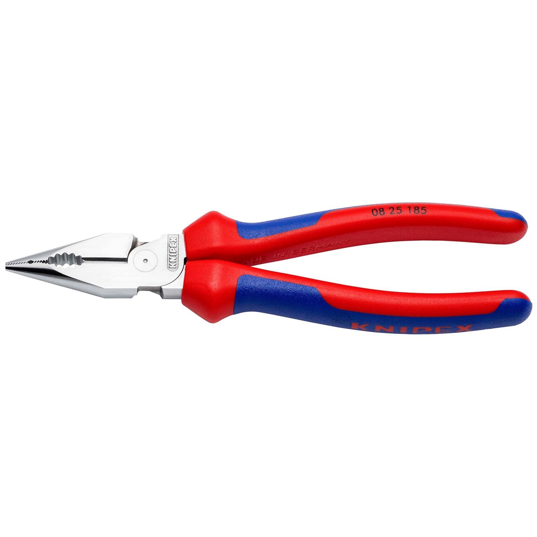 Knipex 13181 08 25 185 SB Needle-Nose Combination Pliers with multi-component grips chrome-plated 185mm Draper