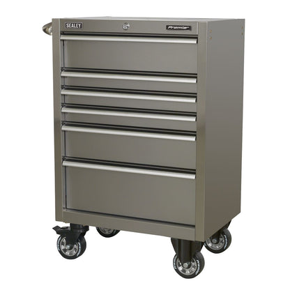 Sealey PTB67506SS Rollcab 6 Drawer 675mm Stainless Steel Heavy-Duty Sealey