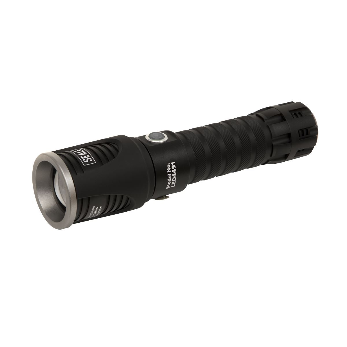 Sealey LED4491 Aluminium Torch 5W SMD LED Adjustable Focus Rechargeable with USB Port Sealey