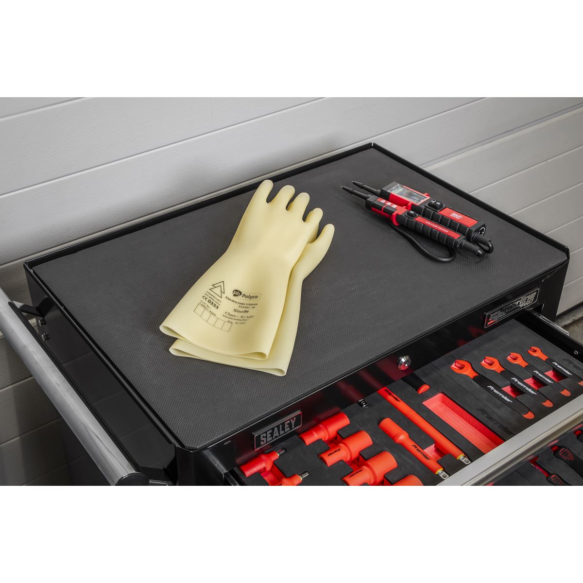 Sealey TBTECOMBO2 63pc Insulated Tool Kit with 7 Drawer Rollcab Sealey