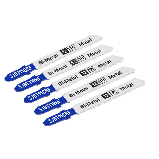 Sealey SJBT118BF Jigsaw Blade Metal 75mm 12tpi - Pack of 5 Sealey