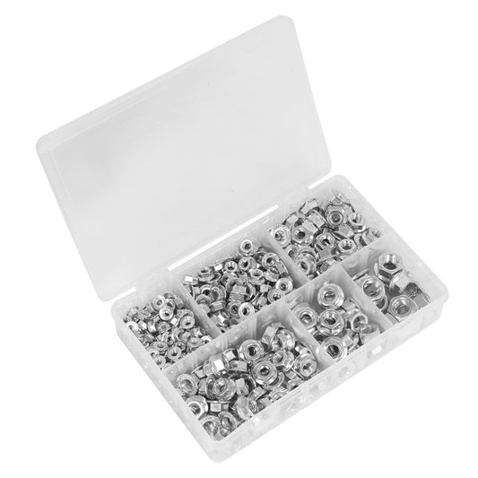 Sealey AB031FN Flange Nut Assortment 390pc M5-M12 Serrated Metric Sealey