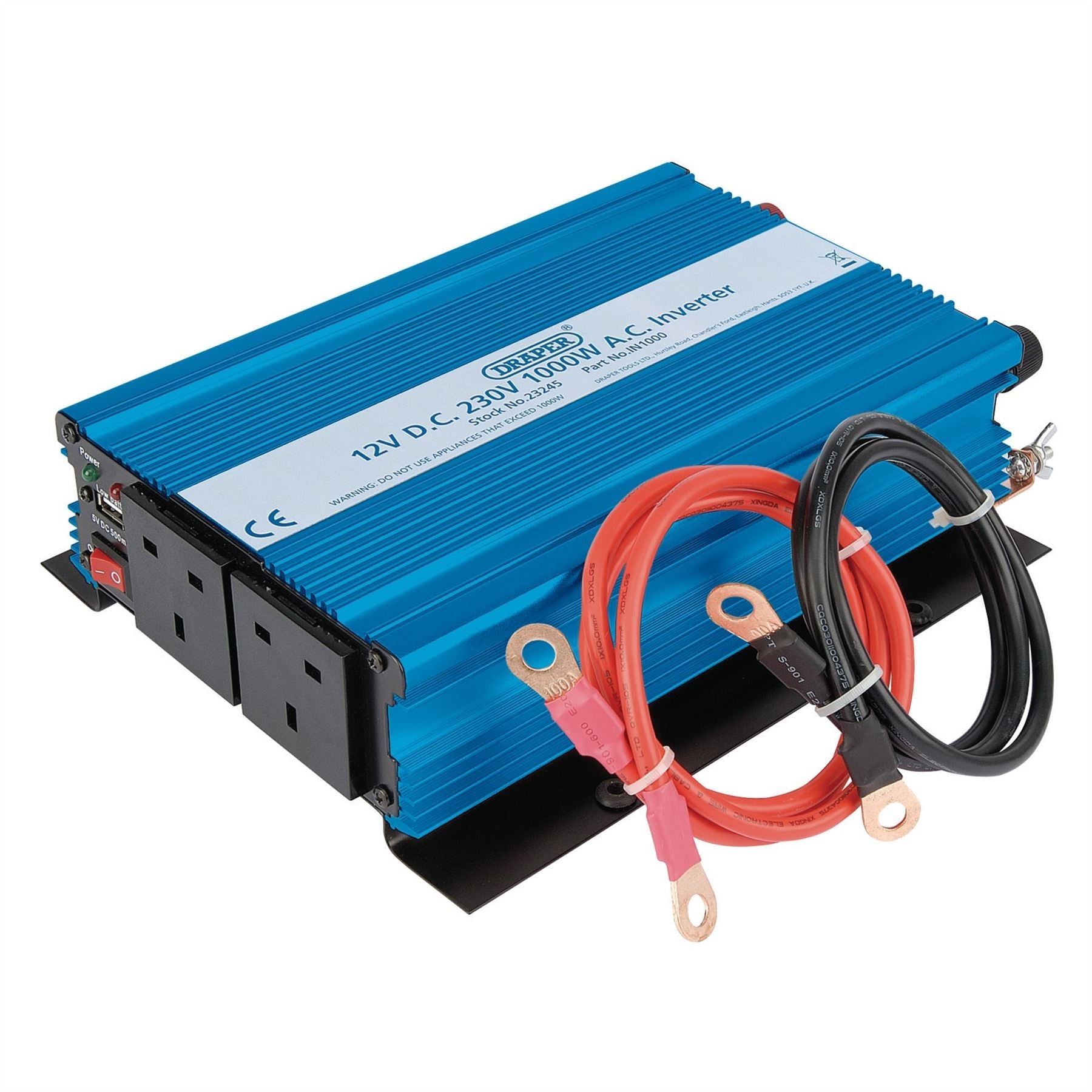 Draper 23245 12V DC-AC Inverter 1000W Draper
