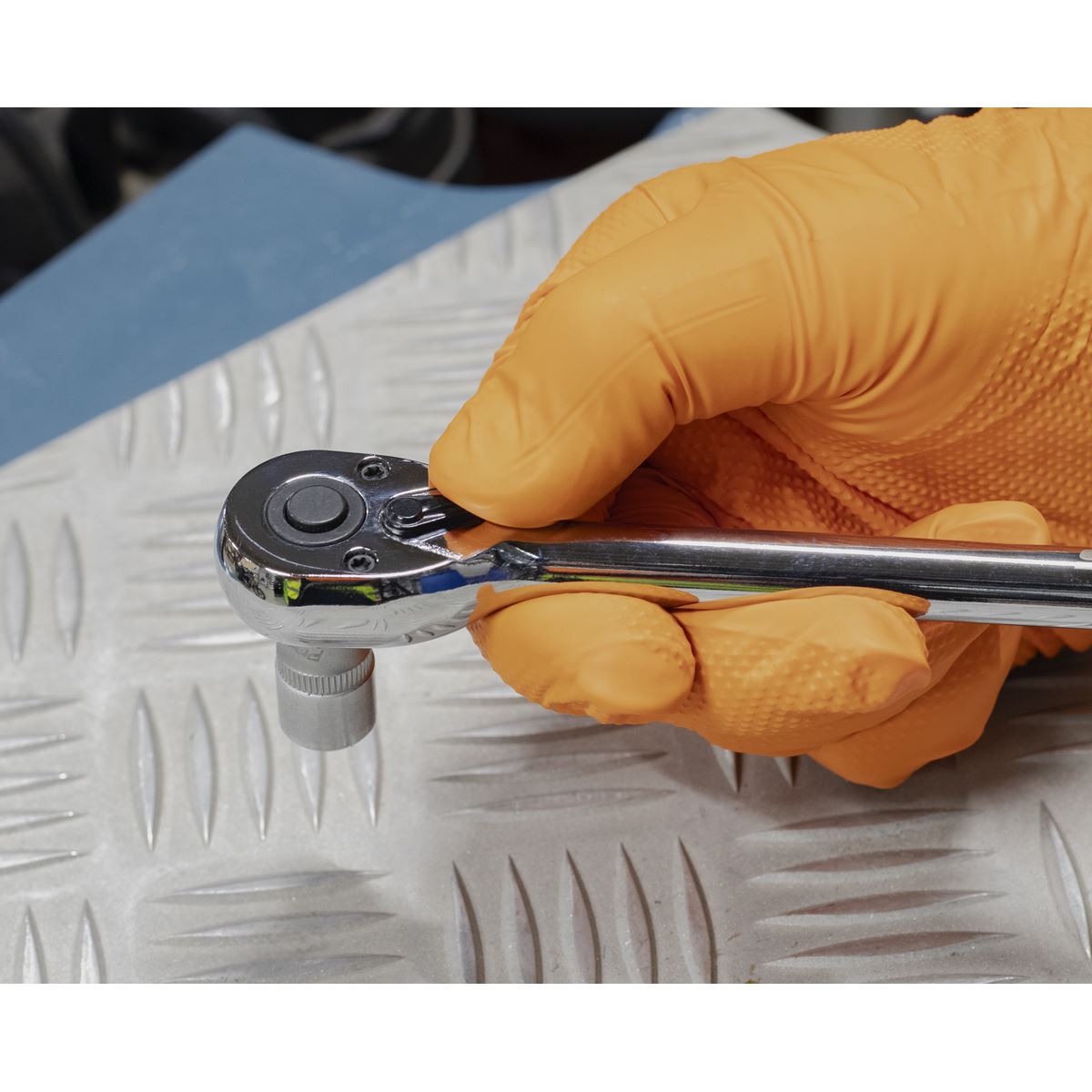 Siegen S01256 Ratchet Wrench 1/4"Sq Drive Extra-Long Flip Reverse Sealey