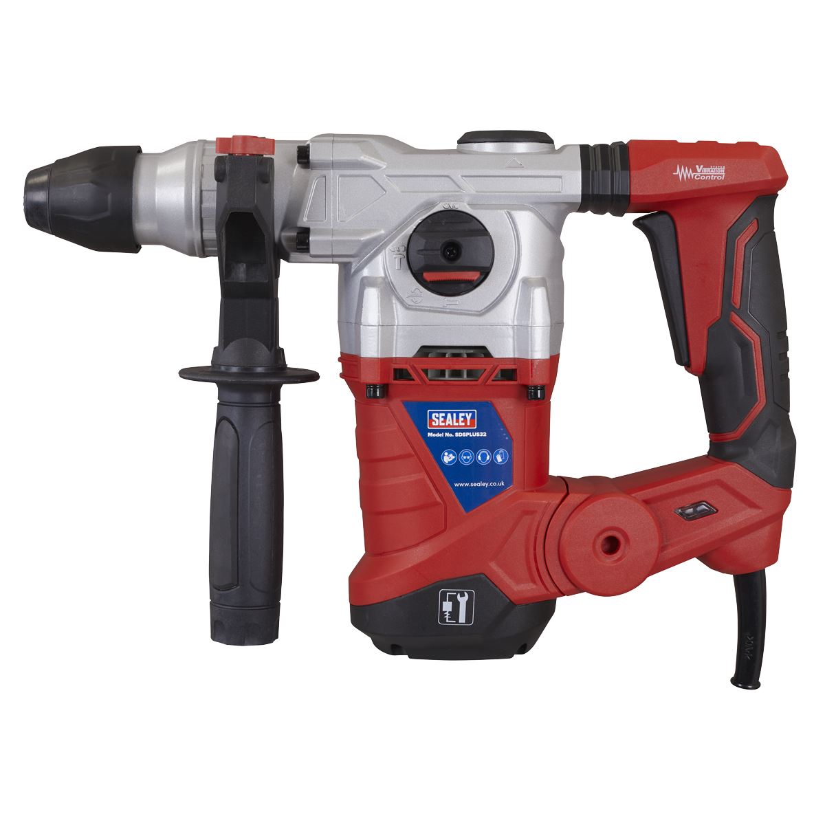 Sealey SDSPLUS32 Rotary Hammer Drill SDS Plus Ø32mm 1500W/230V Sealey