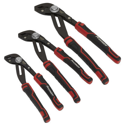 Sealey AK8380 Water Pump Pliers Set 3pc Quick Release Sealey