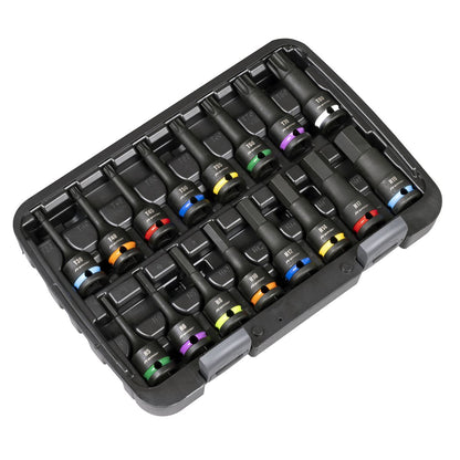 Sealey AK56005 Premier Hex & TRX-Star* Impact Socket Bit Set 1/2"Sq Drive 16pc Sealey