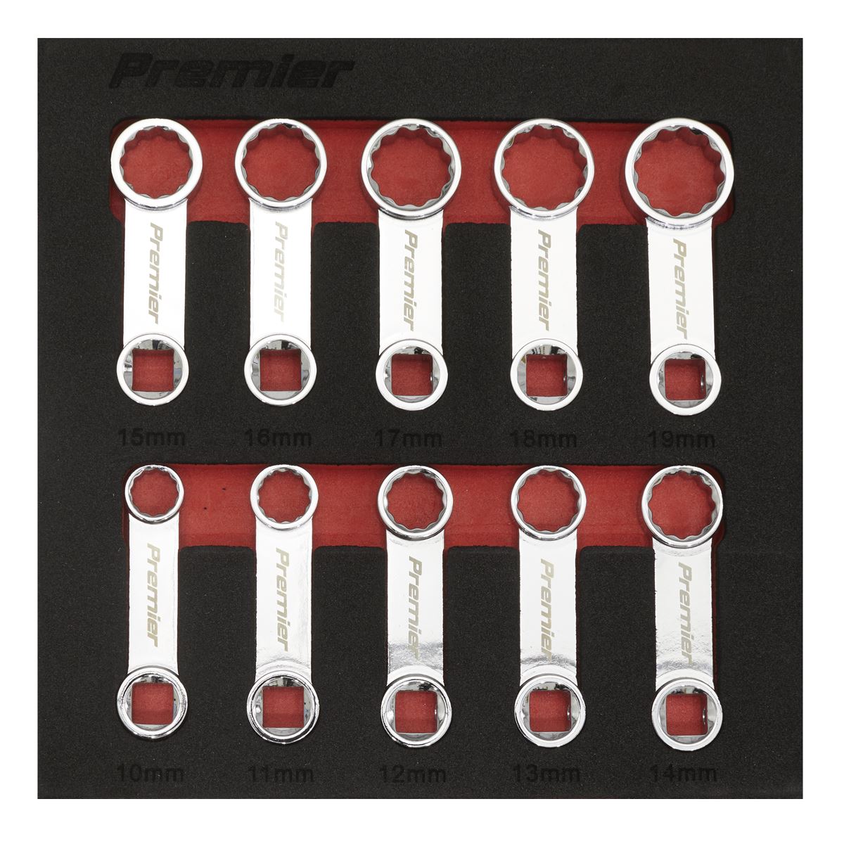 Sealey AK59895 Torque Adaptor Spanner Set 10pc 3/8"Sq Drive - Metric Sealey