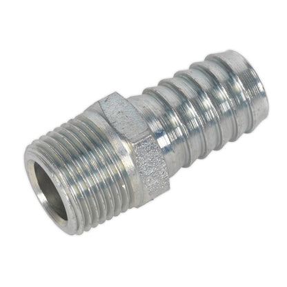Sealey AC42 Screwed Tailpiece Male 3/8"BSPT - 1/2" Hose Pack of 5 Sealey