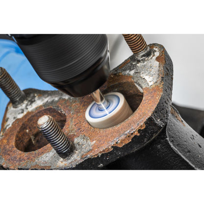 Sealey FW2520ASS Abrasive Flap Wheel Ø25 x 20mm Ø6mm Shaft Assorted Grit - Pack of 5 Sealey