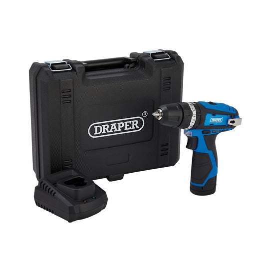 Draper 70256 12V Combi Drill 1 x 1.5Ah Battery 1 x Fast Charger Draper