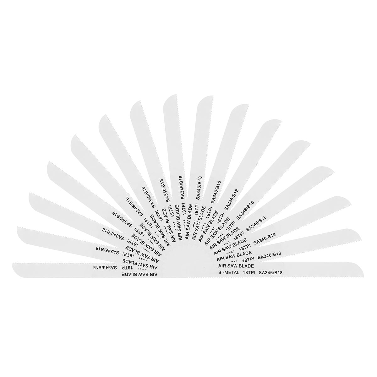 Sealey SA346/B1815 141mm Air Saw Blade 18tpi - Pack of 15 Sealey