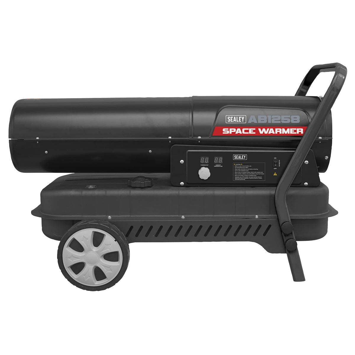Sealey AB1258 Space Warmer® Kerosene/Diesel Heater 135000Btu/hr with Wheels Sealey