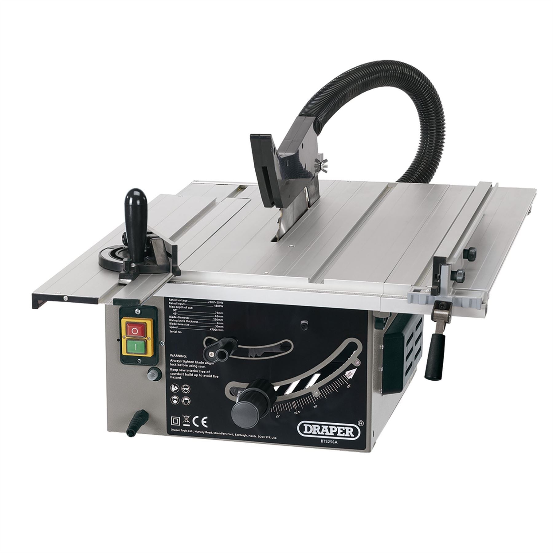 Draper 99258 Sliding Table Saw 250mm 1800W Draper