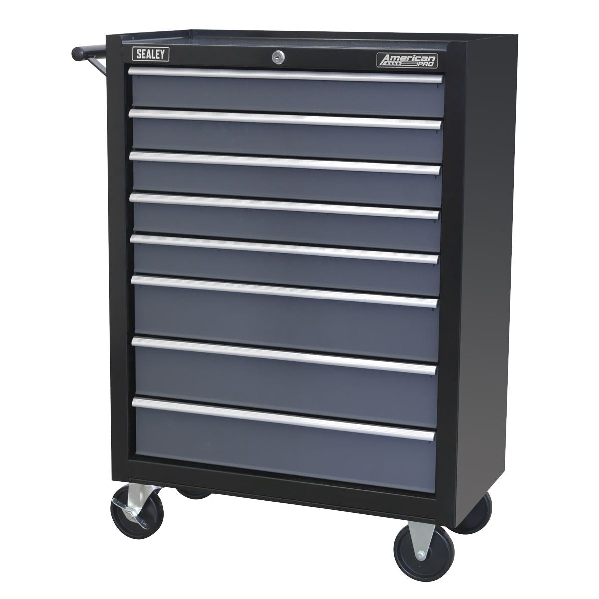Sealey AP3508TB Rollcab 8 Drawer with Ball-Bearing Slides - Black/Grey Sealey
