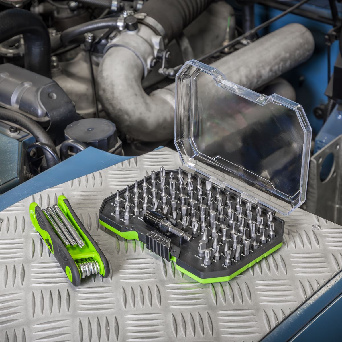 Siegen S01275 Tool Tray with Specialised Bits & Folding Hex Keys 170pc Siegen