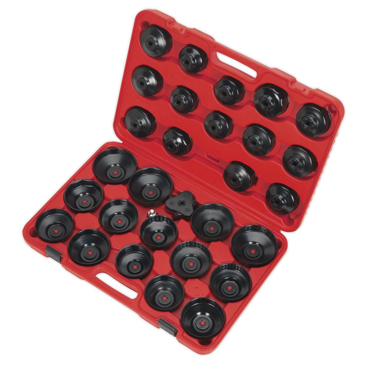 Sealey VS7006 Oil Filter Cap Wrench Set 30pc Sealey