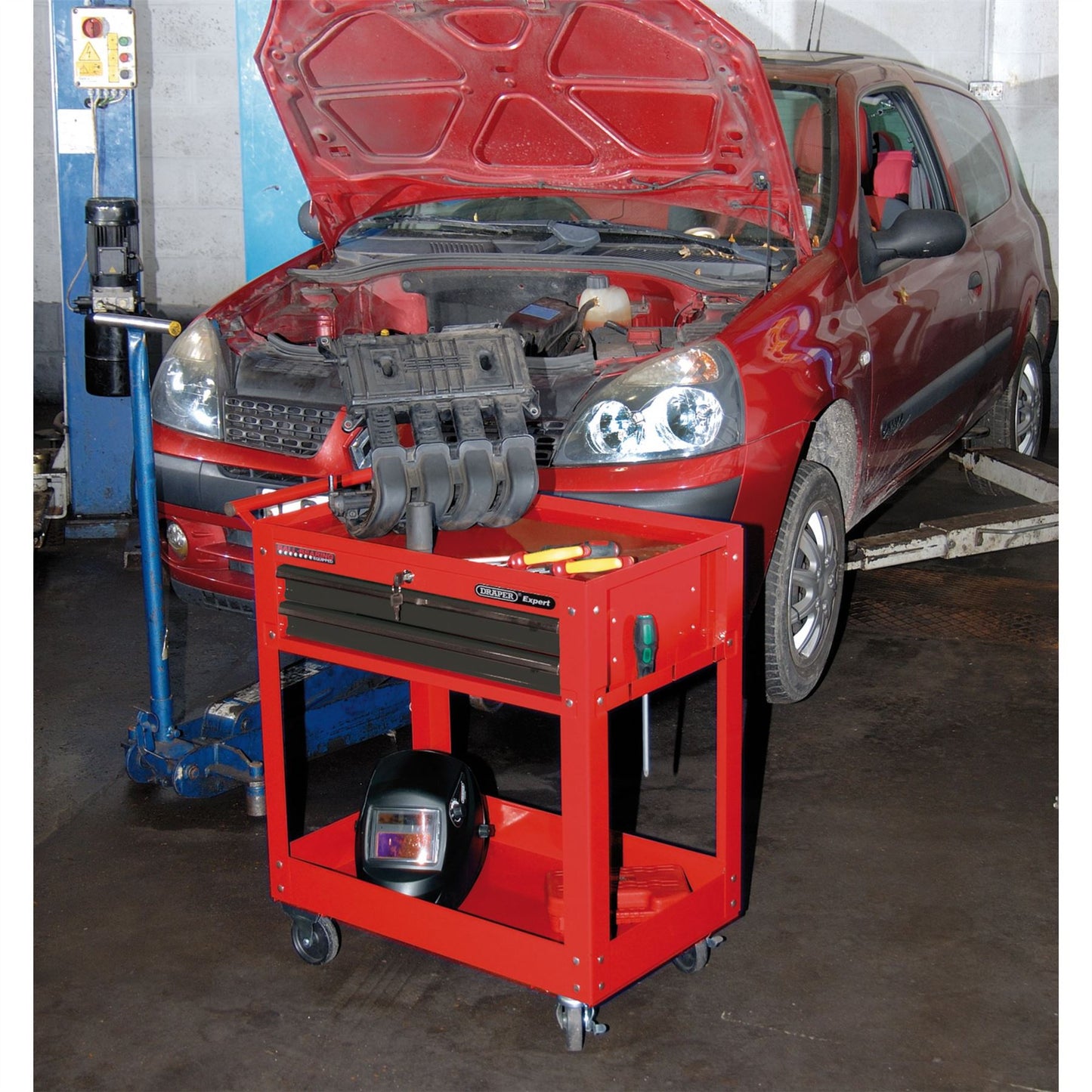 Draper 07635 Expert 2 Tier Tool Trolley with Two Drawers Draper