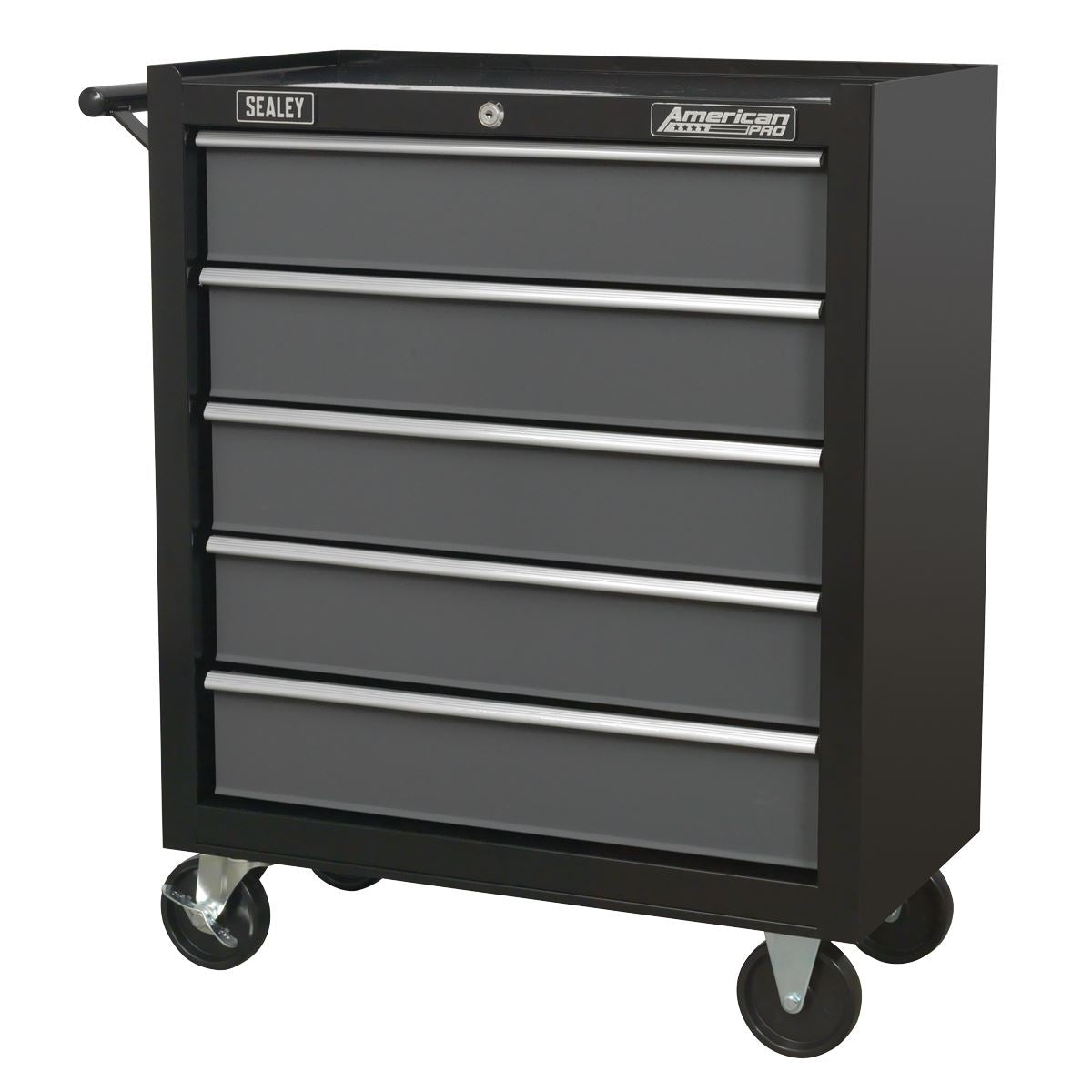 Sealey AP2505B Rollcab 5 Drawer with Ball-Bearing Slides - Black/Grey Sealey