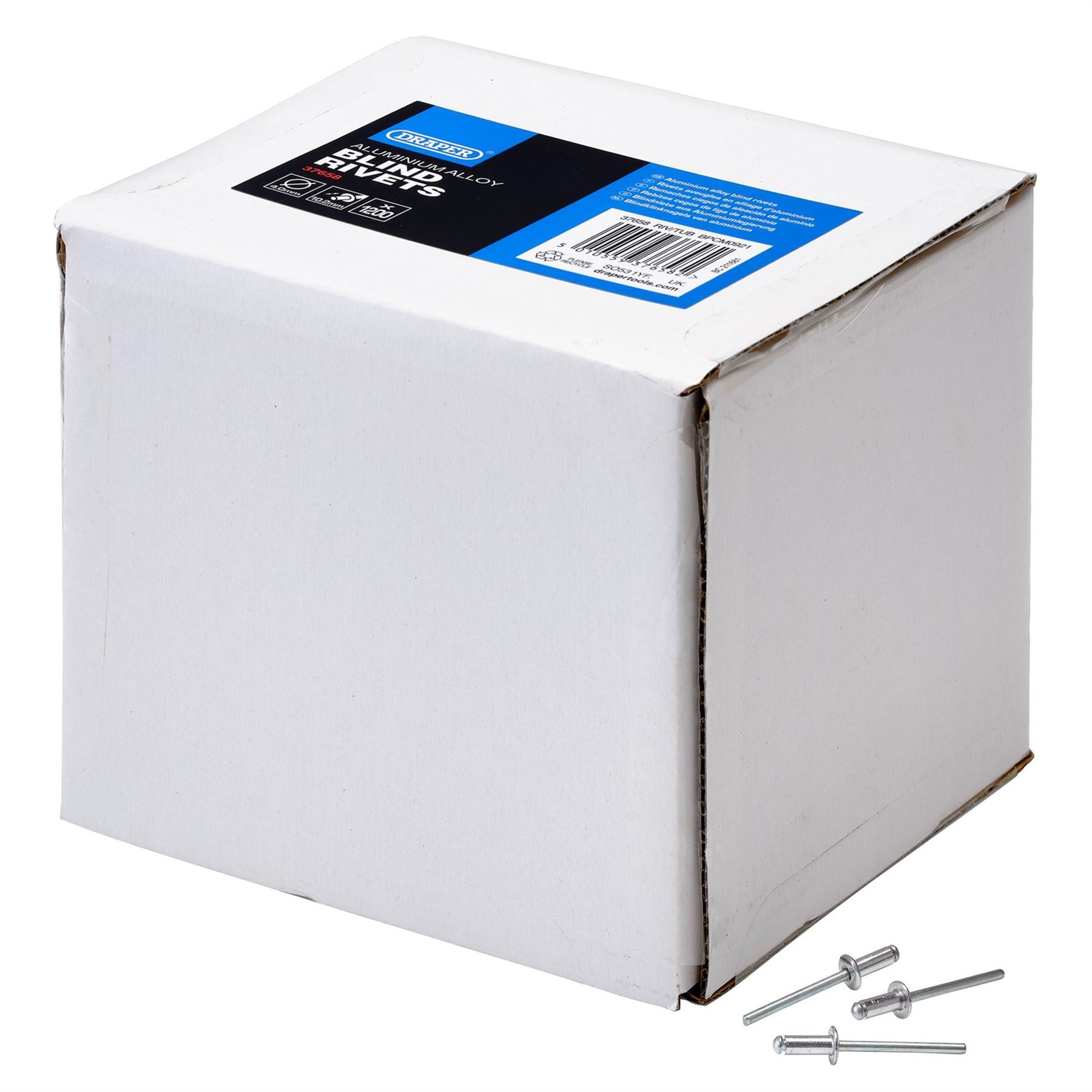 Draper 37658 Blind Rivets 4.0 x 10.2mm Tub of 1200 Draper