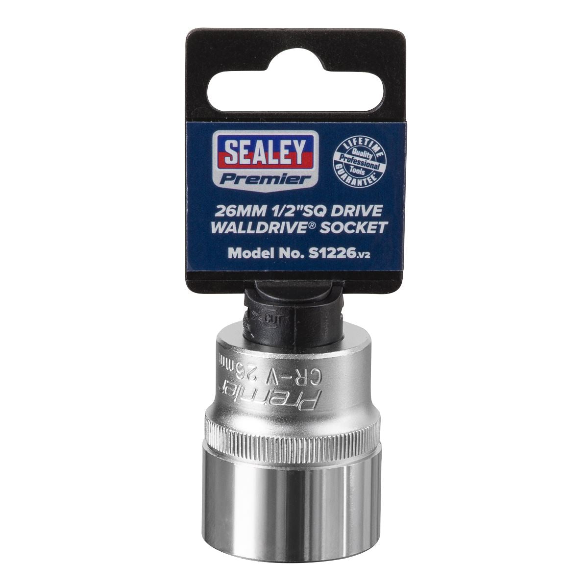 Sealey S1226 WallDrive® Socket 26mm 1/2"Sq Drive Sealey