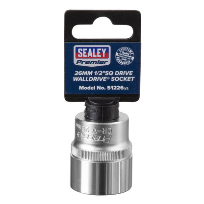 Sealey S1226 WallDrive® Socket 26mm 1/2"Sq Drive Sealey