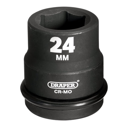 Draper 28694 Expert HI-TORQ® 6 Point Impact Socket 3/4" Sq. Dr. 24mm Draper