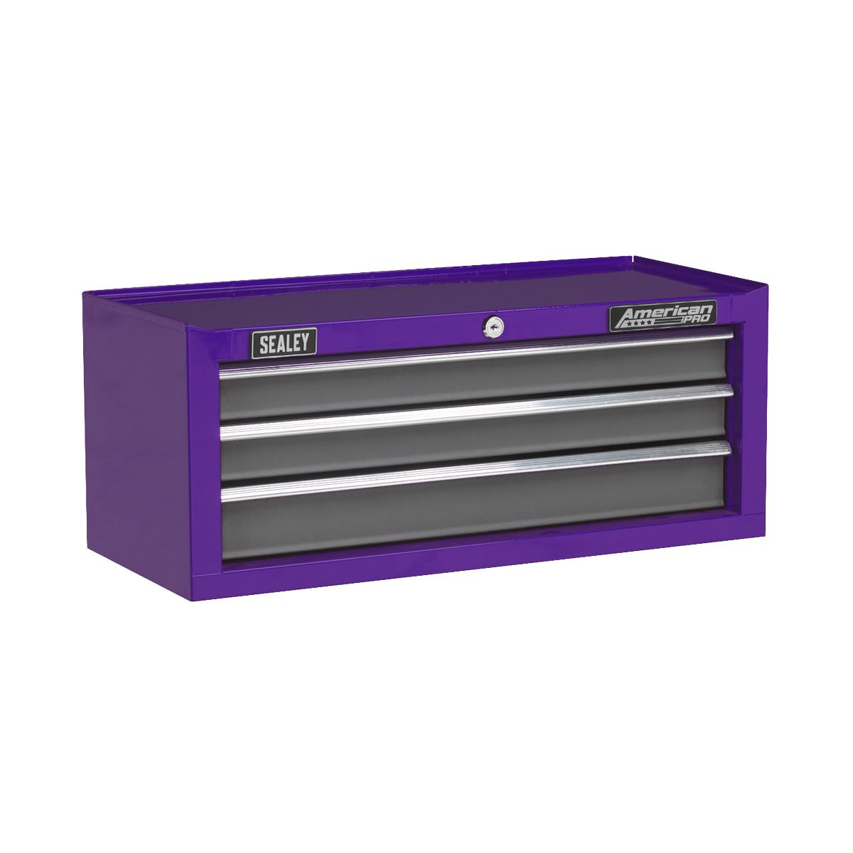 Sealey AP22309BBCP Mid-Box Tool Chest 3 Drawer with Ball-Bearing Slides - Purple/Grey Sealey