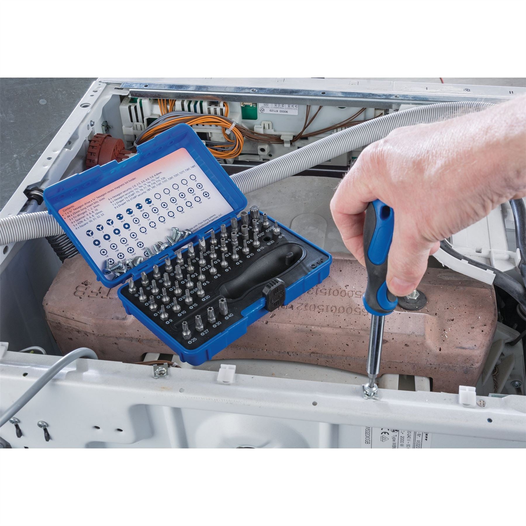 Draper 82399 Security Screwdriver Bit and Driver Set 45 Piece Draper