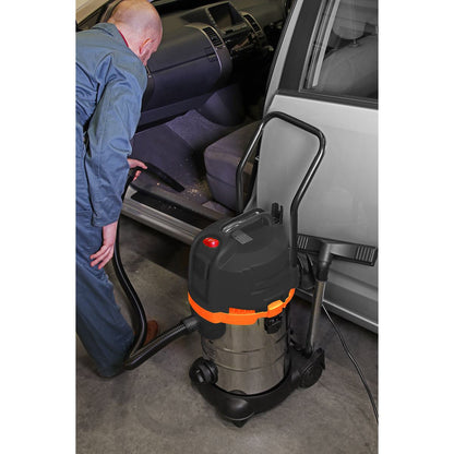 Sealey PC300BL Vacuum Cleaner Cyclone Wet & Dry 30L Double Stage 1200W/230V Sealey