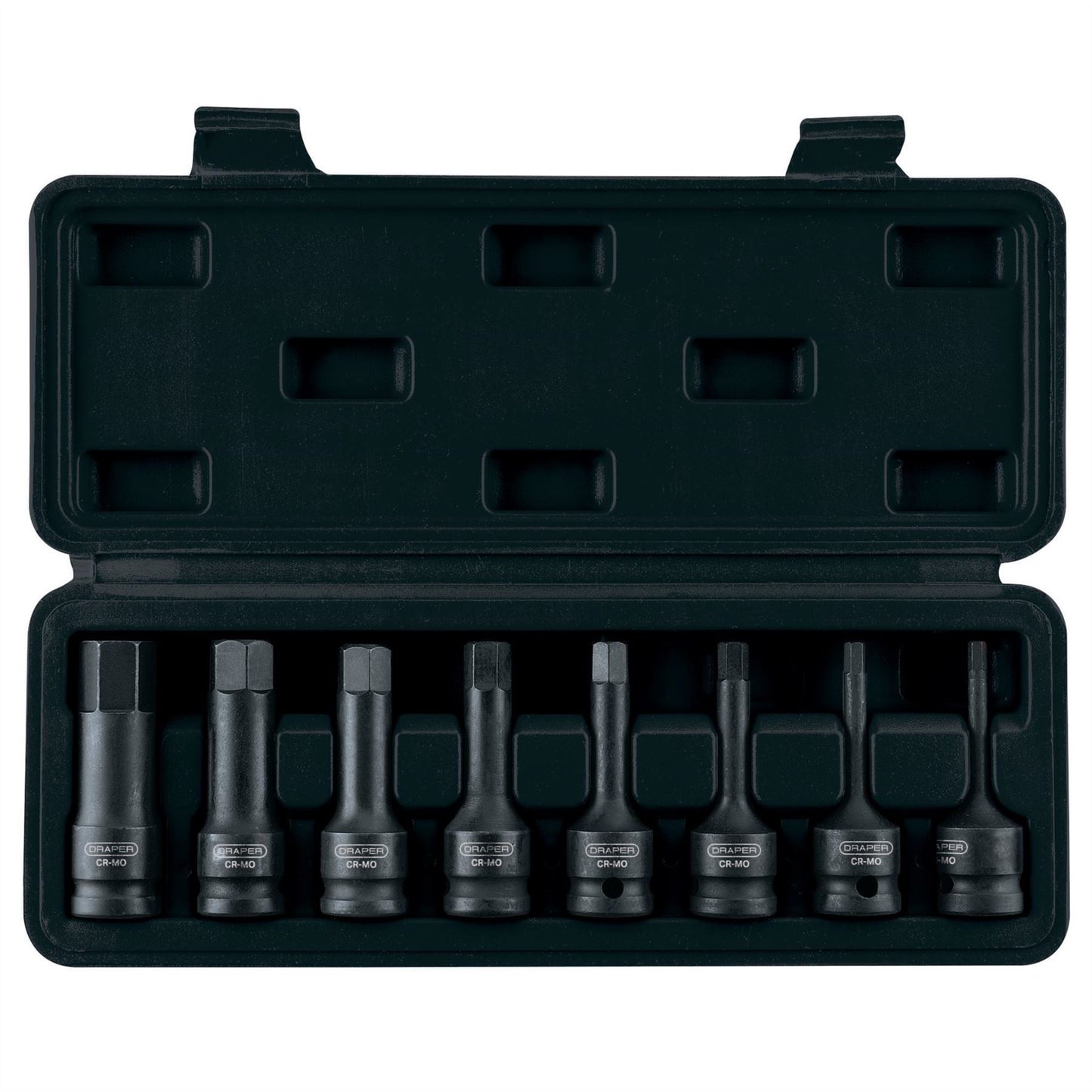 Draper 26439 Expert Impact Hex. Socket Bit Set 1/2" Sq. Dr. 8 Piece Draper