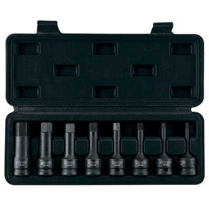 Draper 26439 Expert Impact Hex. Socket Bit Set 1/2" Sq. Dr. 8 Piece Draper