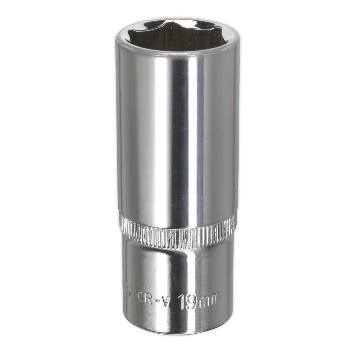 Sealey SP3819D WallDrive® Socket 19mm Deep 3/8"Sq Drive Fully Polished Sealey
