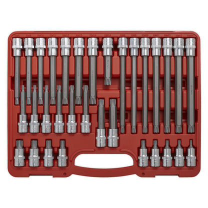 Sealey AK2198 Ribe Socket Bit Set 32pc 1/2"Sq Drive Sealey
