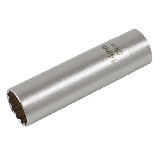 Sealey AK6568 Spark Plug Socket with Magnetic Retainer 14mm 3/8"Sq Drive 12-Point Sealey