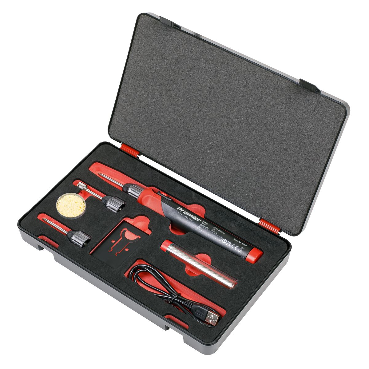 Sealey SDL11 Rechargeable Soldering Iron Kit 30W Sealey