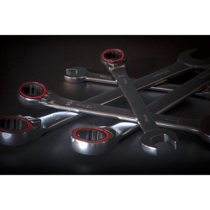 Sealey AK63944 Reversible Ratchet Combination Spanner Set 12pc Metric Premier Platinum Sealey