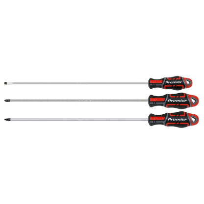Sealey AK4372 GripMAX® Screwdriver Set Extra-Long 3pc Sealey