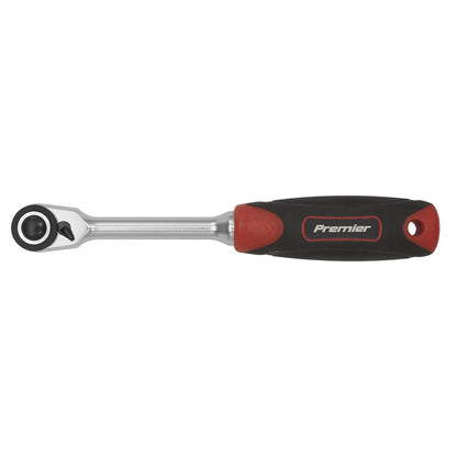 Sealey AK8987 Compact Head Ratchet Wrench 1/4"Sq Drive - Premier Platinum Sealey