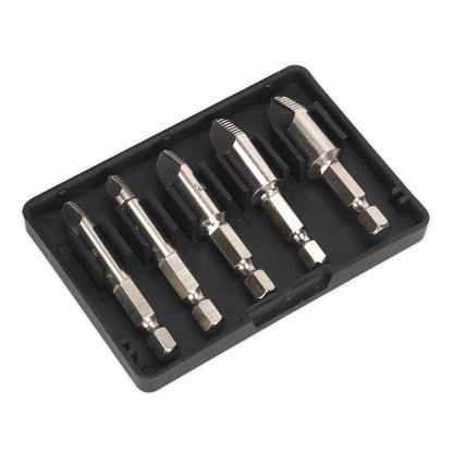 Sealey AK7228 HSS Screw Extractor Set 5pc Sealey