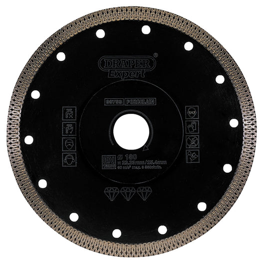 Draper 99793 Expert Turbo-X Porcelain Diamond Blade 180mm Draper