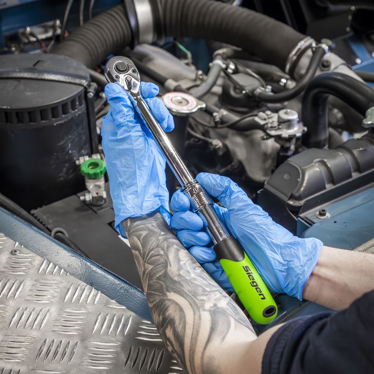 Siegen S01285 Ratchet Wrench Set Extendable 3 Piece 1/4", 3/8", 1/2" Siegen