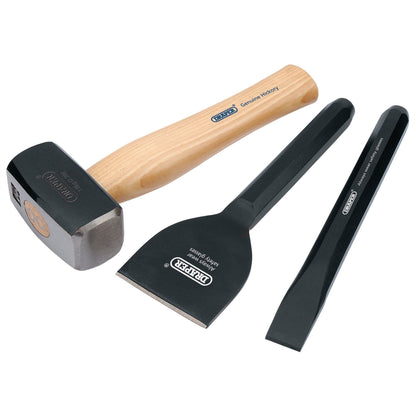 Draper 26120 Builders Kit with Hickory Handle 3 Piece Draper