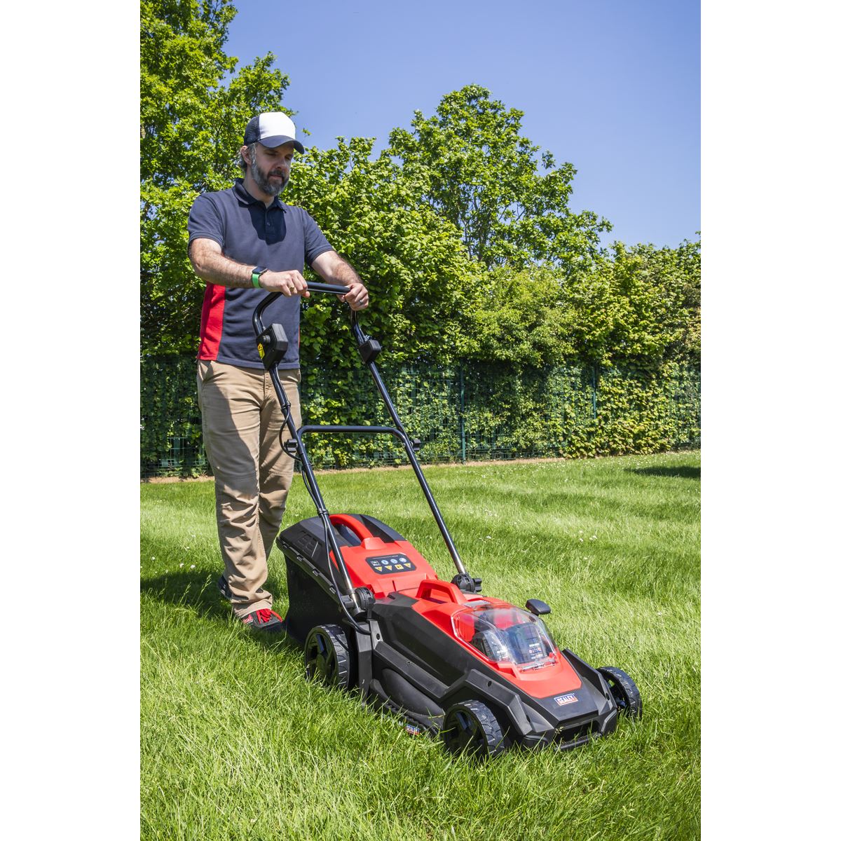 Sealey CP40VLMKIT Cordless Lawn Mower Kit 40V 4Ah SV20 Series 40cm Sealey